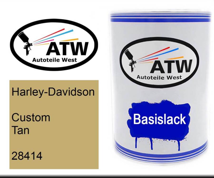 Harley-Davidson, Custom Tan, 28414: 500ml Lackdose, von ATW Autoteile West.